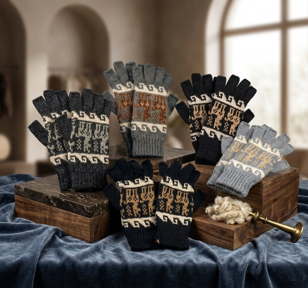 The Fingerless Alpaca Gloves