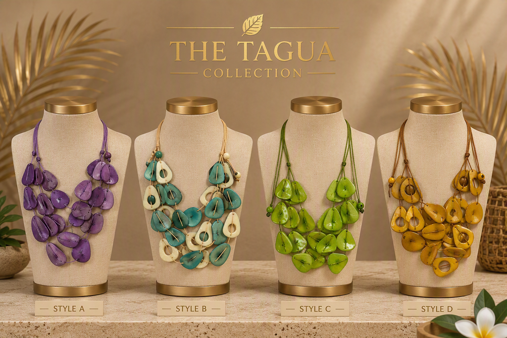 The Tagua Botanical Beaded Necklaces, Ecuadorian tagua necklaces